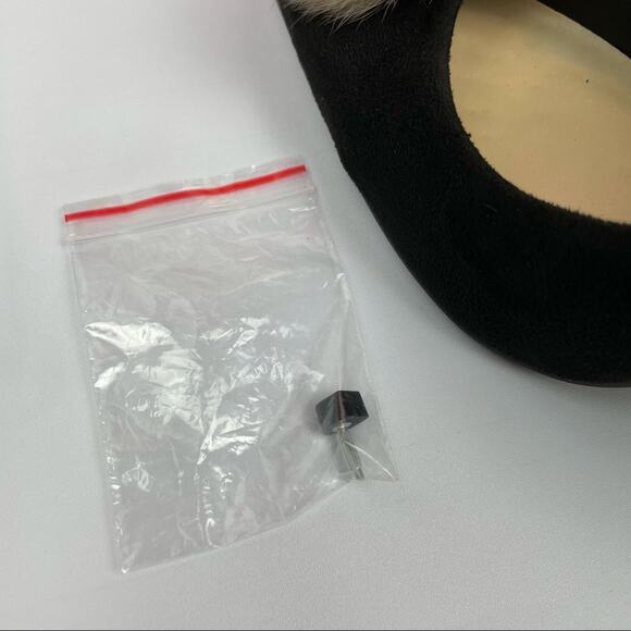 Ashley Stewart | 10W NIB Black Heel Pump Fur Pom Pom - Picture 9 of 9